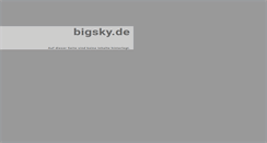 Desktop Screenshot of bigsky.de